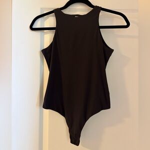 Skims fits Everybody HIGH NECK BODYSUIT Black Sleeveless Bodysuit